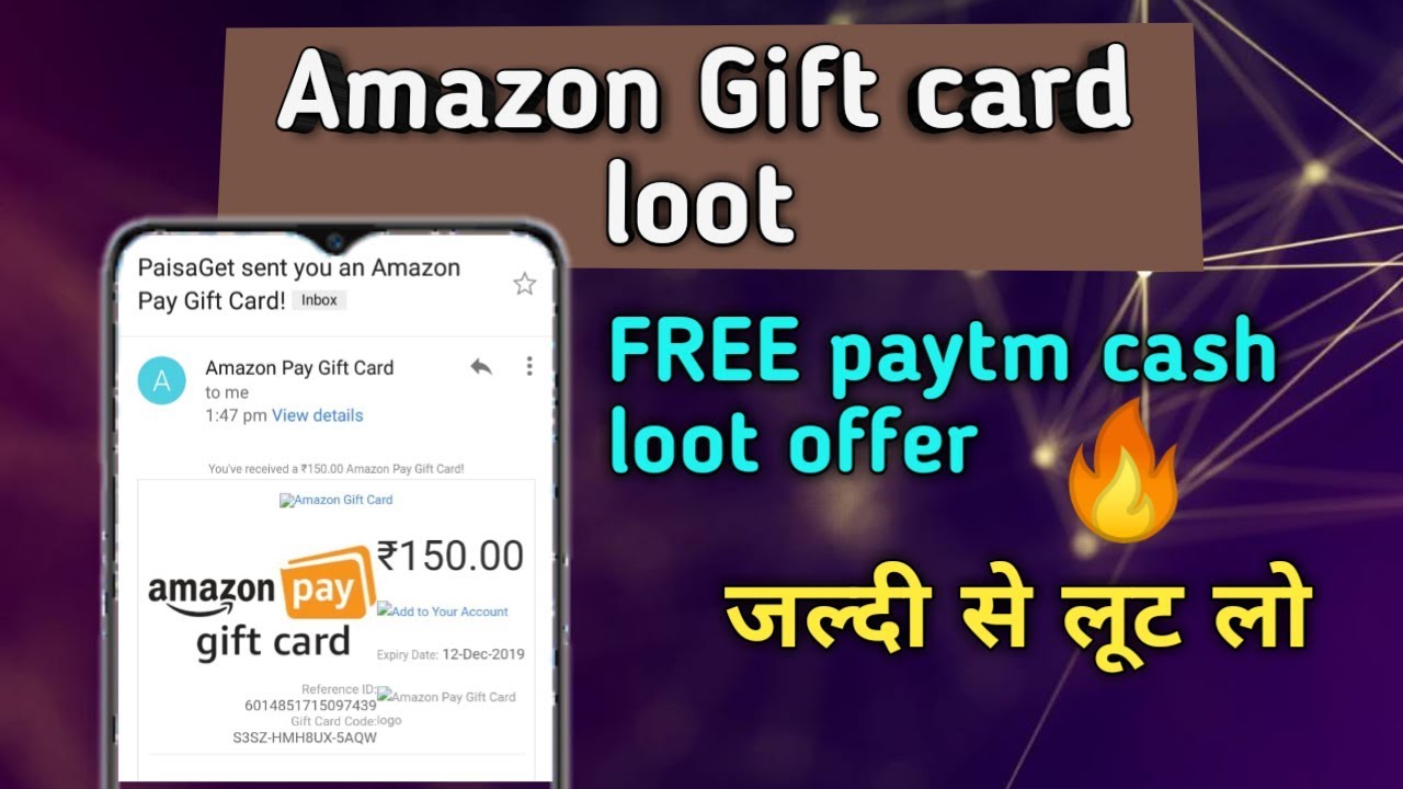 Free amazon Gift card loot ,free paytm cash, Unlimited trickBy