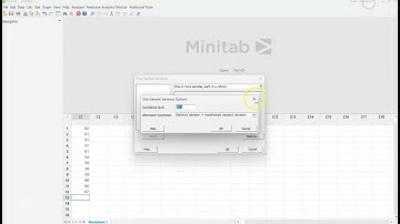 Minitab Confidence Interval for Standard Deviation