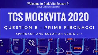 TCS MOCKVITA 2020 || QUESTION B || PRIME FIBONACCI USING C++