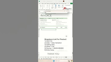 Invoice Template in Excel - PART 1 - Excel Tips and Tricks