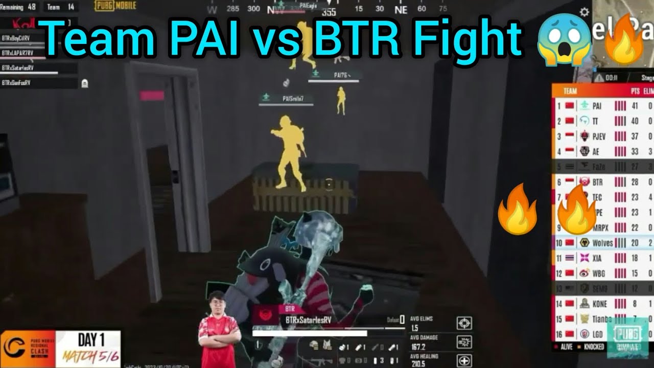 PEL China vs SEA Team Pubg mobile Regional Clash 