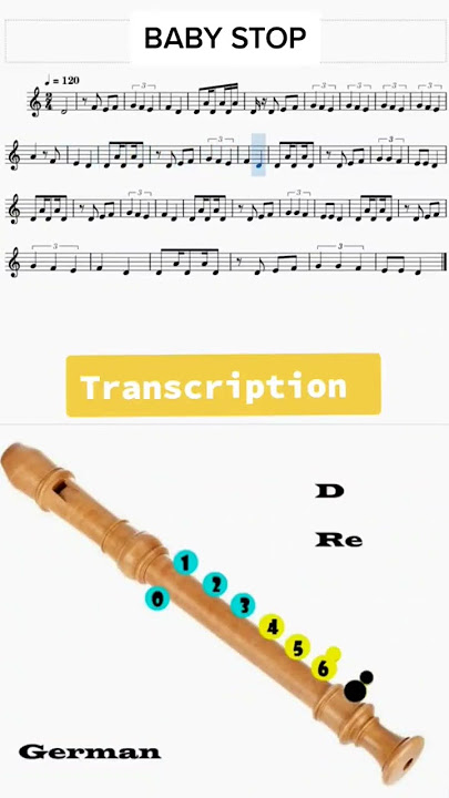 Baby Stop [Transcription] #dacc #flute #tutorial #shorts #flutenotes #flutetutorial #short