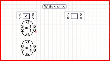 Compare improper fractions with denominators which are not common multiples | Fractions | Year 6