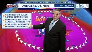Dangerous Heat Takes Over Alabama, Heat Index Near 110° This Weekend