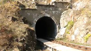ZS 83-052 rolling out of tunnel No 37 on the Sargan-8 at Mokra Gora