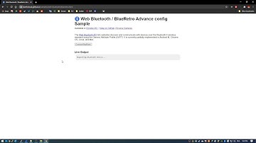 BlueRetro Web-Bluetooth configuration interface ESP32