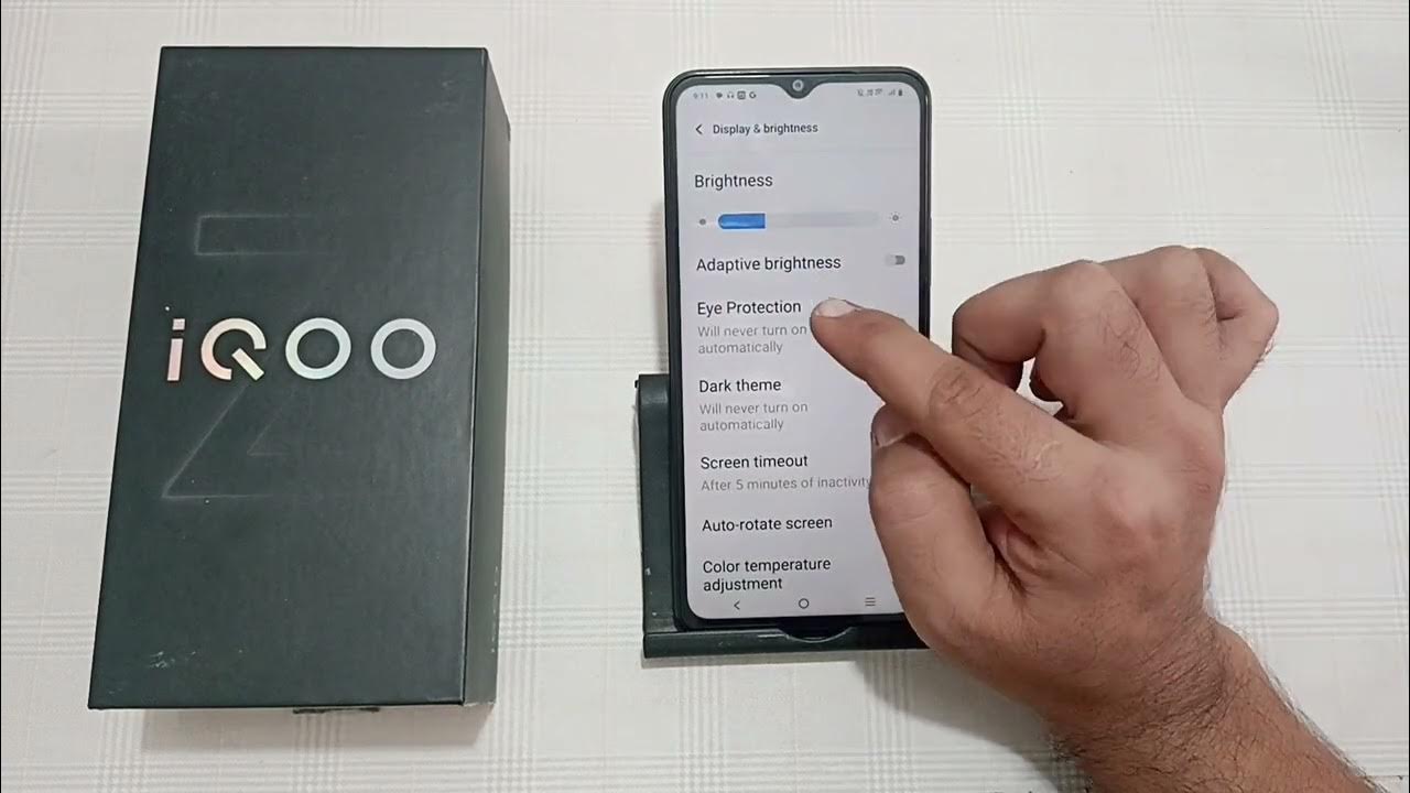 how to turn off auto brightness in IQOO Z9 lite, auto brightness band