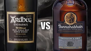 Ardbeg Uigeadail vs Bunnahabhain Toiteach A Dhà Islay Single Malt Scotch Whisky