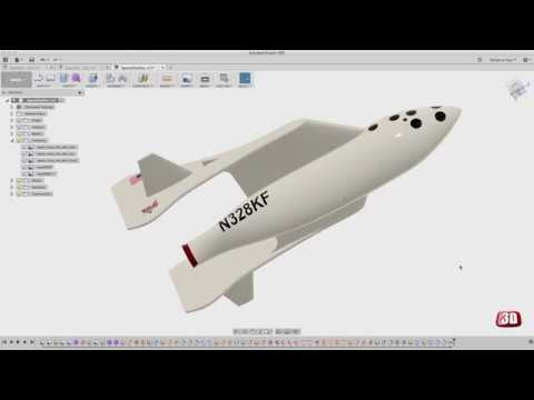 Fusion 360 - Sculpting SpaceShip One - YouTube