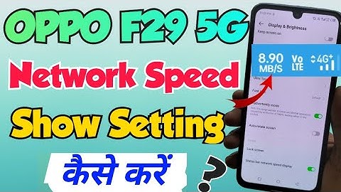 OPPO F29 5G me network speed kaise show kare | how to show net speed Setting in oppo f29 5g