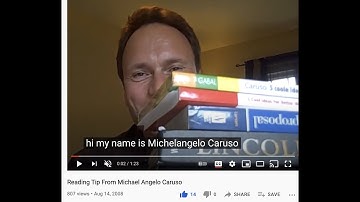 Fun reading tip from author, Michael Angelo Caruso