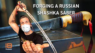 Forging A Damascus Steel WWII Shashka Saber | Blacksmith Collin Sage