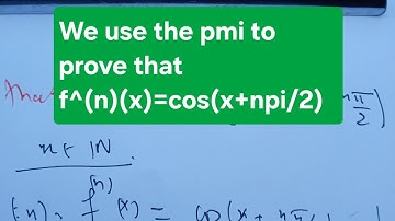 We will use the principle of mathematical induction to prove the nth derivative of the cosine.