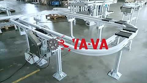 Flexible double-track pallet handling conveyor line