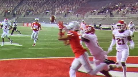 Justin Fields DIME pass to Chris Olave for the TD