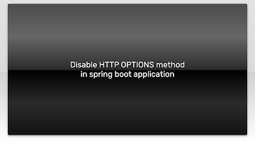 Disable HTTP OPTIONS method in spring boot application