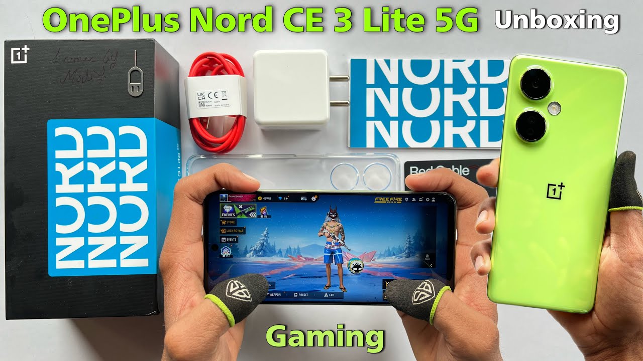 OnePlus Nord CE 3 Lite 5G unboxing and gaming test 108 MP Camera ,  Snapdragon 695 Processor 