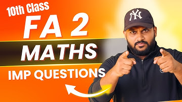 10th Class FA2 MATHS Important Questions// 2025-26//@backlogsbabai1797 // Manoj Sir // 