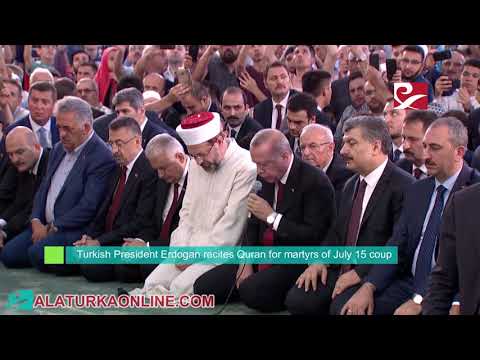 Turkish President Erdogan recites Quran