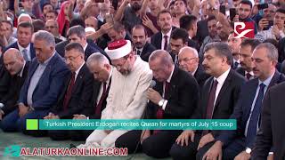 Turkish President Erdogan recites Quran