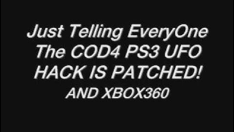Ufo Hack Has Been Patched For PS3 Call Of Duty 4