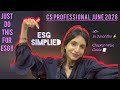 Ep1. How to approach ESG like a Pro? | ESG Strategy CS Professional June 2026 | CS Anvi (Dec2025) 🧿💙