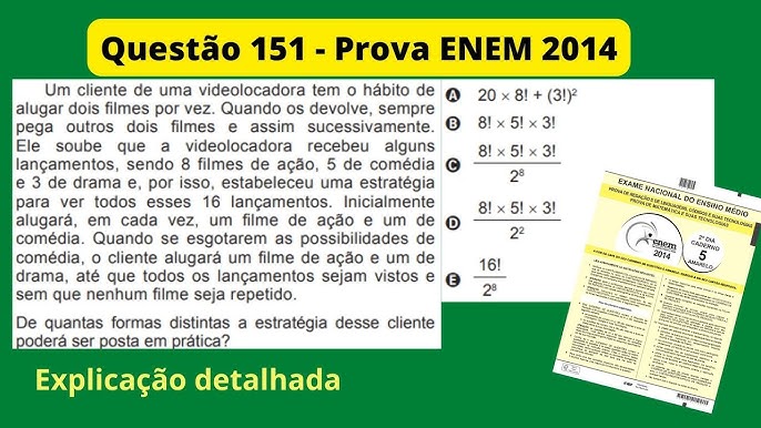 🔵 Questão do torneio de futebol: ENEM 2022 Matemática - Princípio  Fundamental da Contagem 