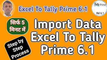 Excel To Tally Prime Ledger import | Step by Step Process | Tally prime 6.2
