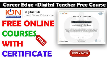 TCS iON Offers Free Digital Course to Educators | Career Edge -Digital Teacher Free Course