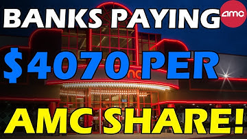 4 DIFFERENT BANKS PAYING $4070 PER AMC SHARES! BIGGEST HF JUST TRIPPLED AMC! Short Squeeze Update
