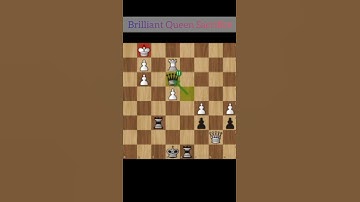 Brilliant Queen Sacrifice #chess #chessgame #chesscom #chesspuzzle #chesstactics #checkmatepatterns
