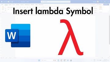 How to insert lambda symbol in Microsoft Word | Type the Lambda Symbol (λ)