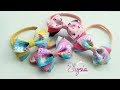 Headband ideas : Three Color Ribbon Bow Headband | DIY by Elysia Handmade