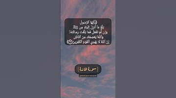 سورة المائدة الآية ٦٧ بصوت الشيخ محمد صديق المنشاوي