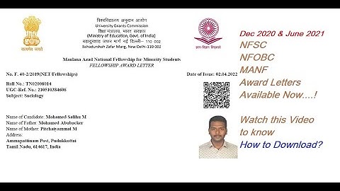 Dec 2020 & juni 2021 (samengevoegde sessie) UGC NET NFSC | NFOBC | MANF | NFSC, NFOBC, MANF 21 To...