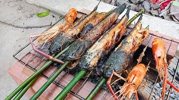 CSRV 43 | Thành quả của chuyến đi cắm câu CÁ LÓC LÀ MÓN CÁ LÓC NƯỚNG TRUI cuốn lá sen non ngon mê mệ