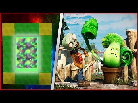 Como fazer um PORTAL para o mundo de PLANTS VS ZOMBIES Garden Warfare ( PVZ ) - Minecraft
