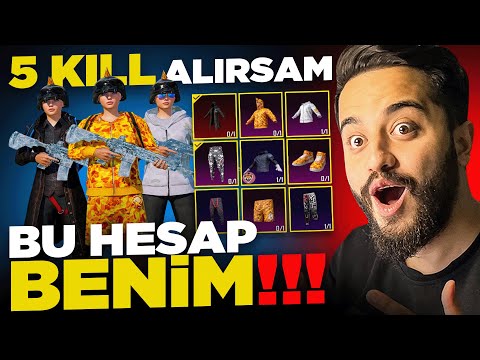 BENDEN 5 KİLL ALIRSAN NADİR HESABIMI VERİRİM DEDİ! TR NO 1 NADİR HESAP! PUBG Mobile