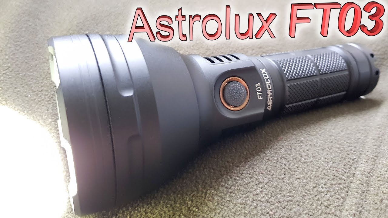 Trail trek Astrolux FT03 thrower LED flashlight Narsil UI 26650 21700