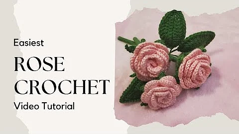 HOW TO CROCHET | EASIEST ROSE CROCHET TUTORIAL | G...