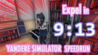 Yandere Simulator Speedrun - Expel Osana in 9:13.66