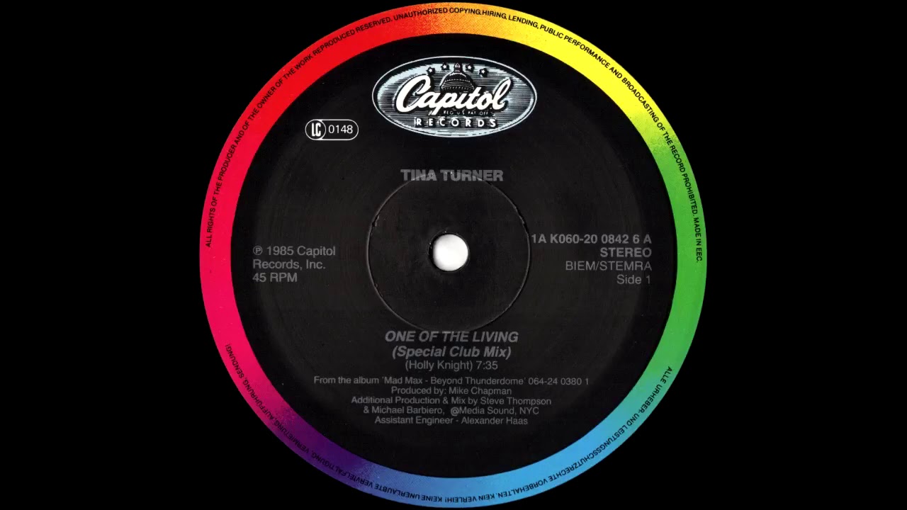 Tina Turner One Of The Living (Special Club Mix) 1985 YouTube