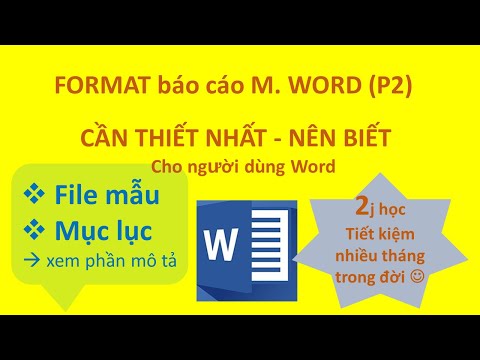 Format báo cáo Word tự động, hiệu chỉnh luận văn (Phần 2)