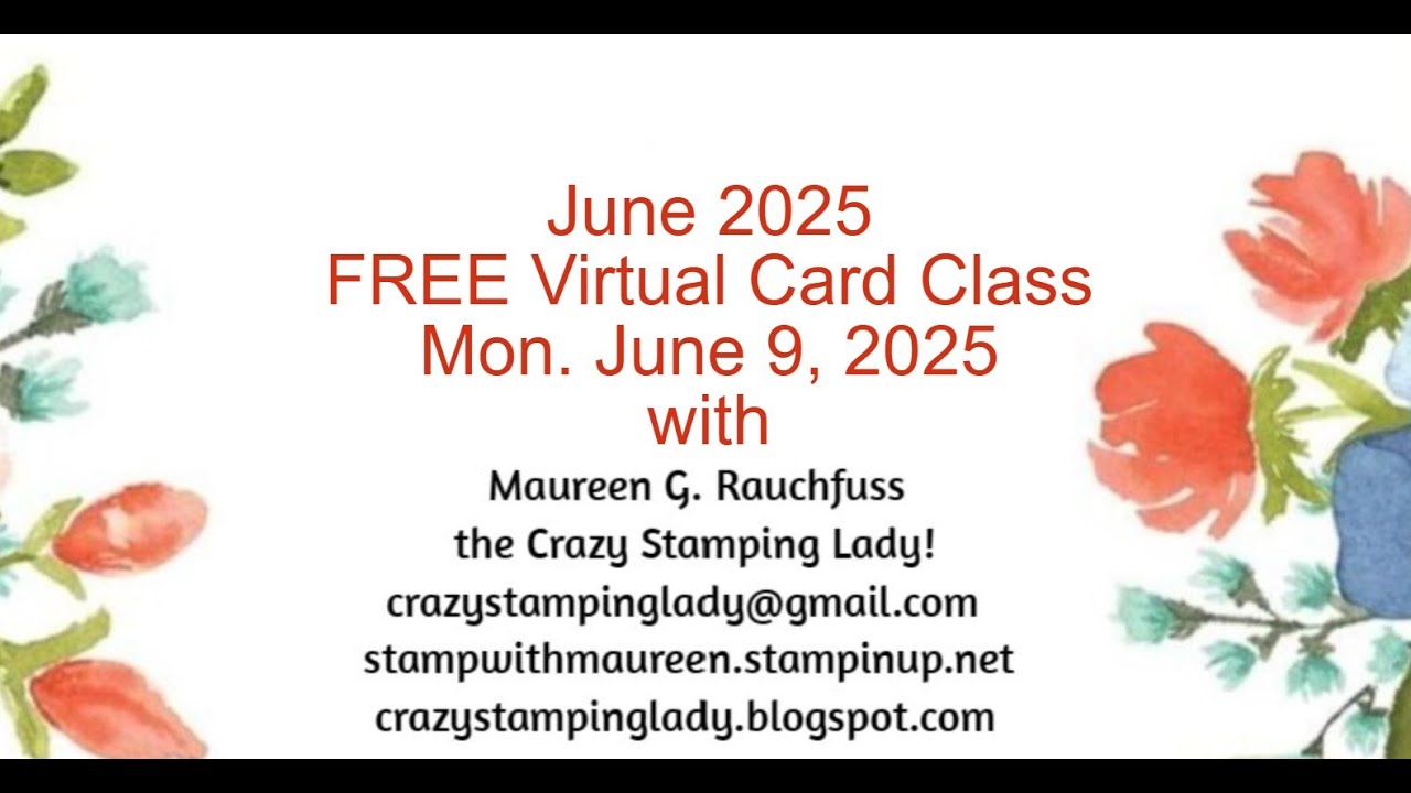 6/9/2025 Free Virtual class for May qualifying purchases.