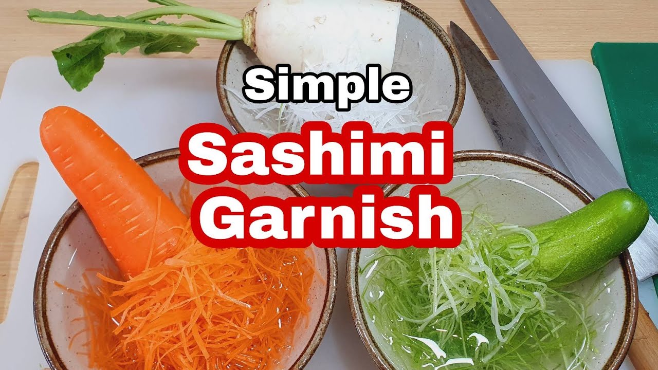 How To Make Sushi/Sashimi Garnish/ Easy Garnish/ Daikon/ Carrots/ Cucumber