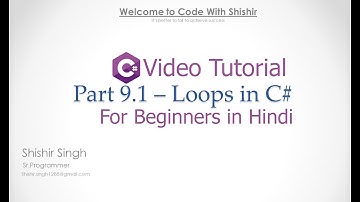 Part-9.1 - Loops - C# in Hindi #C# #dotnet #csharp #loops #hindi