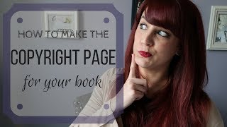 Making The Copyright Page For Your Book