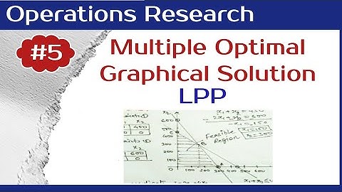Multiple Optimal Solution in Graphical method | LPP in operations research | Lecture.05