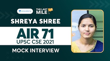 Shreya Shree | AIR 71 | UPSC CSE IAS 2021 Topper Mock Interview | UPSC Topper Rank 71