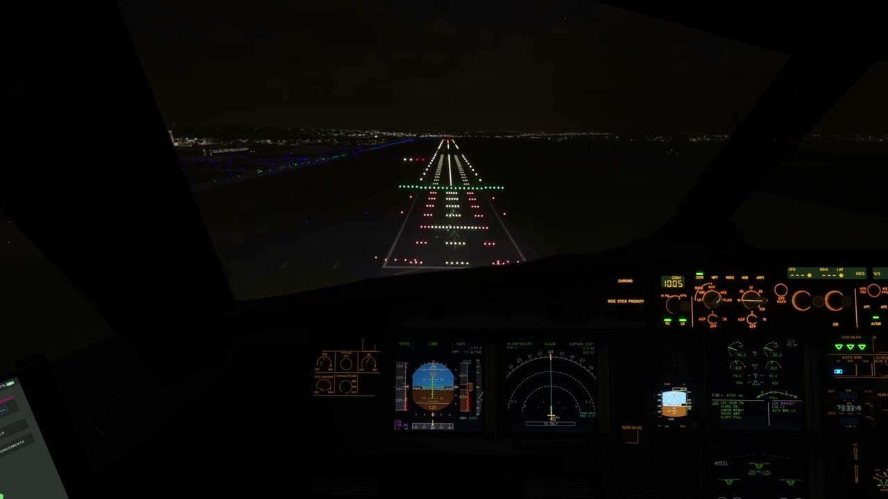 Dark arrival into Edinburgh Airport (EGPH) | Fenix A320 CFM SL | MSFS2020